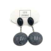 marbled grey and black earrings