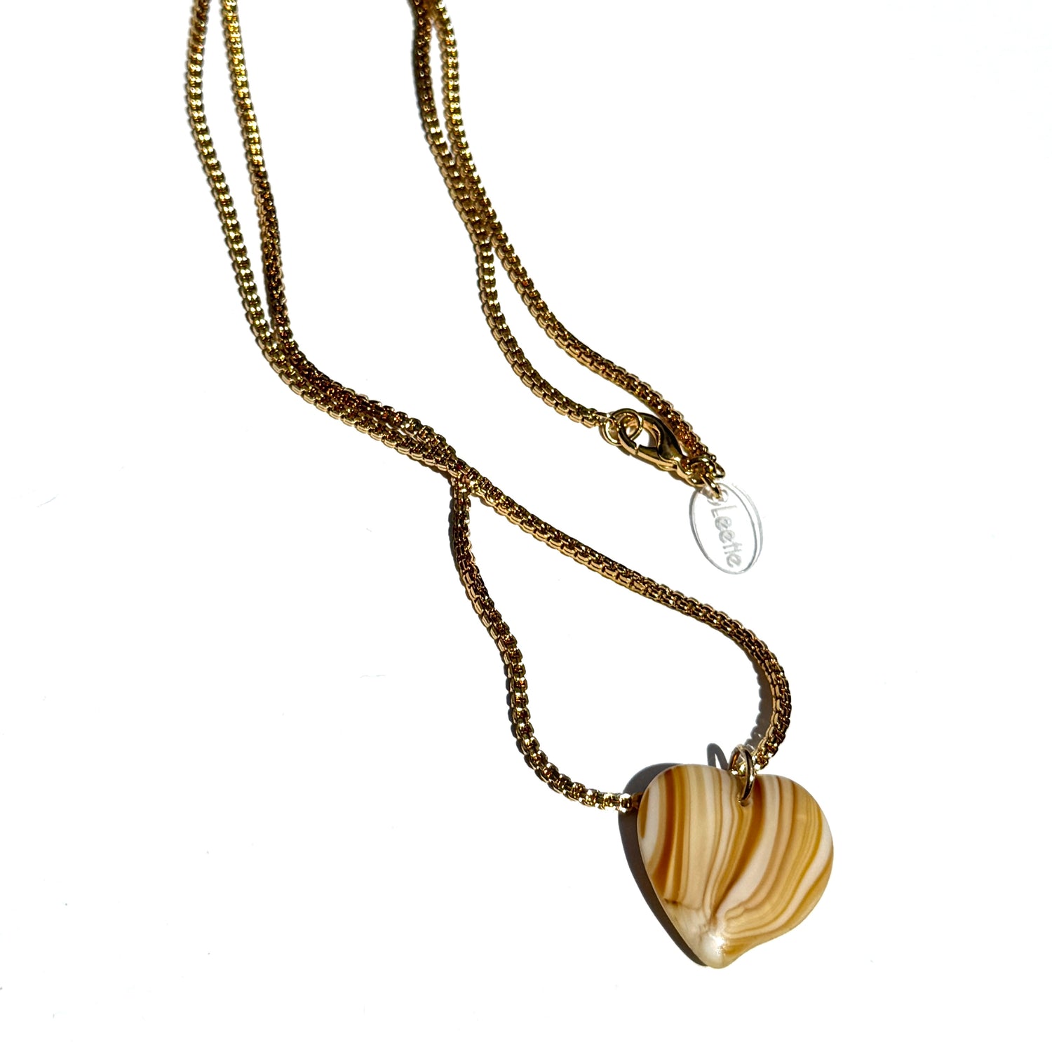 Glass Roses Heart Necklace