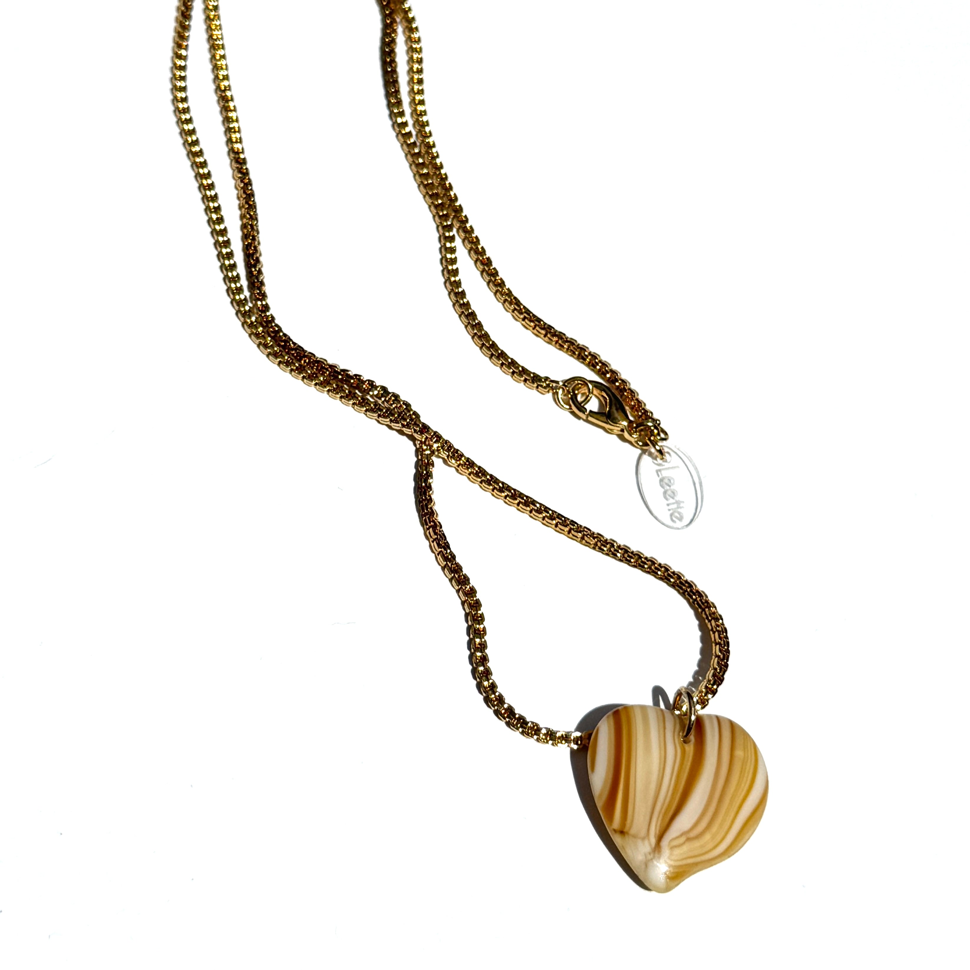 Glass Roses Heart Necklace