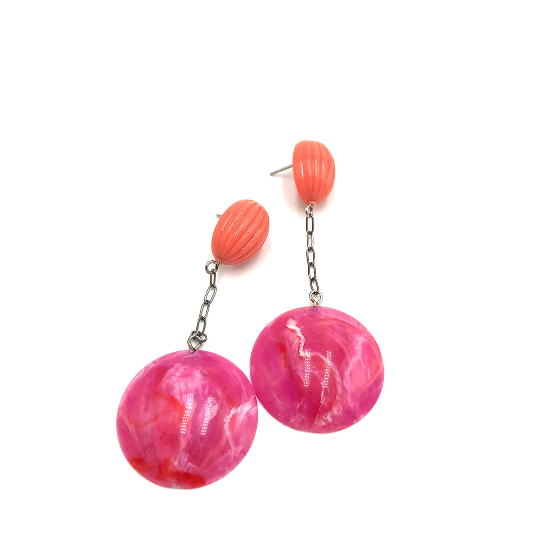 pink peach earrings