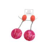 marbled lucite earrings