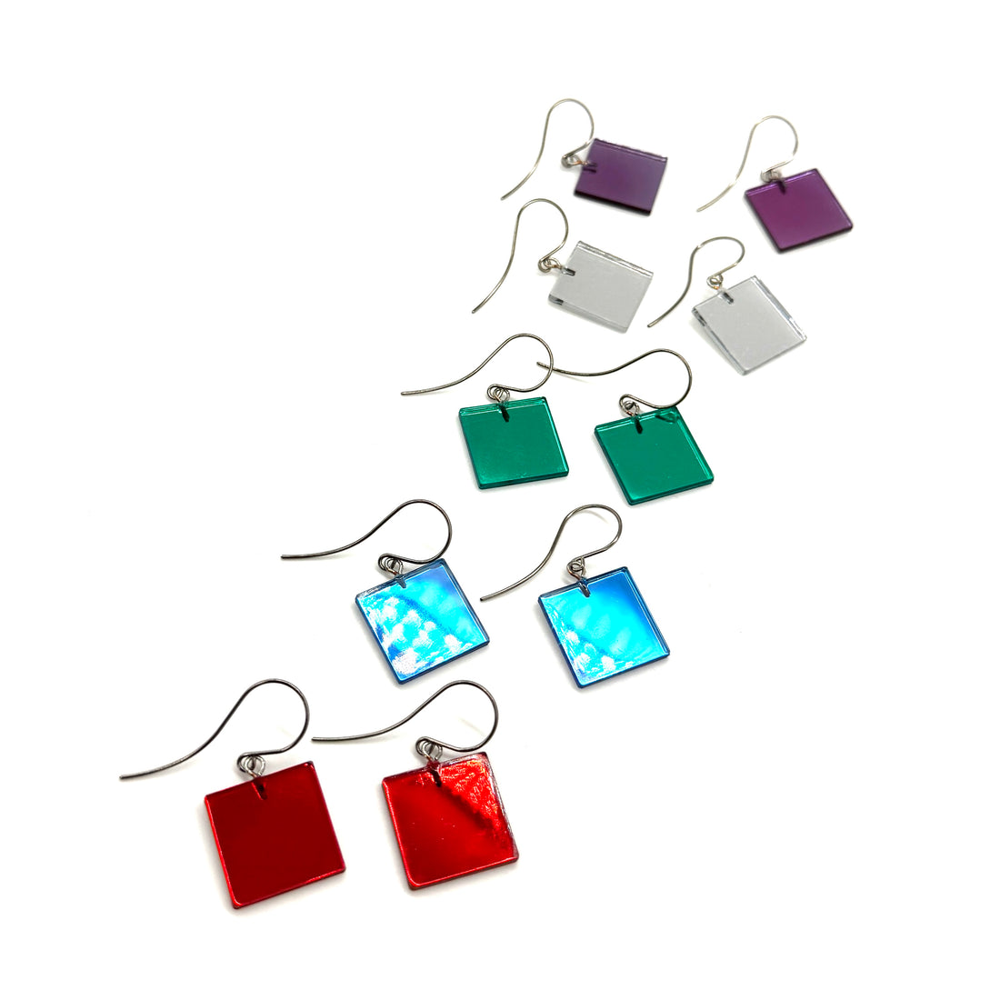 Mirror Square Drop Earrings *DOORBUSTER!*