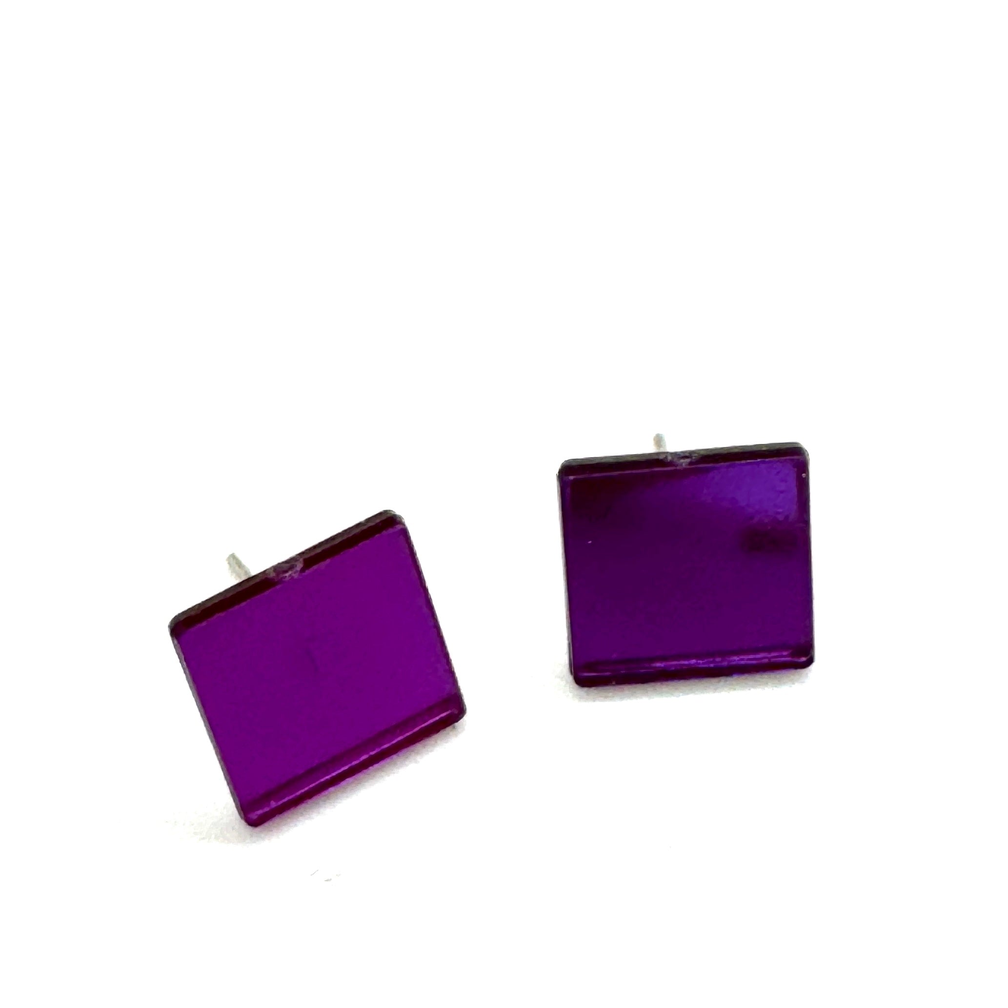 Mirror Mini Square Stud Earrings *DOORBUSTER!*