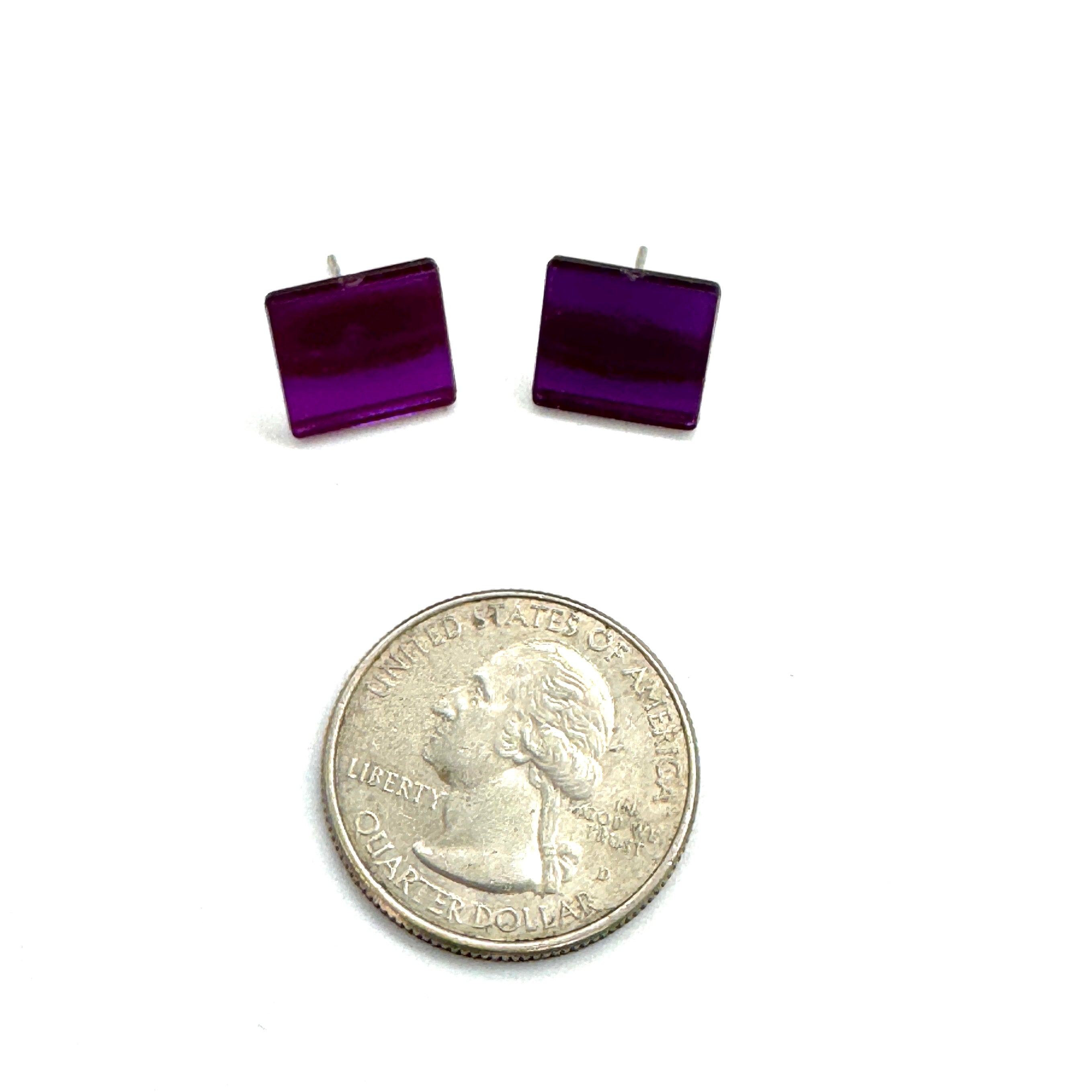 Mirror Mini Square Stud Earrings *DOORBUSTER!*