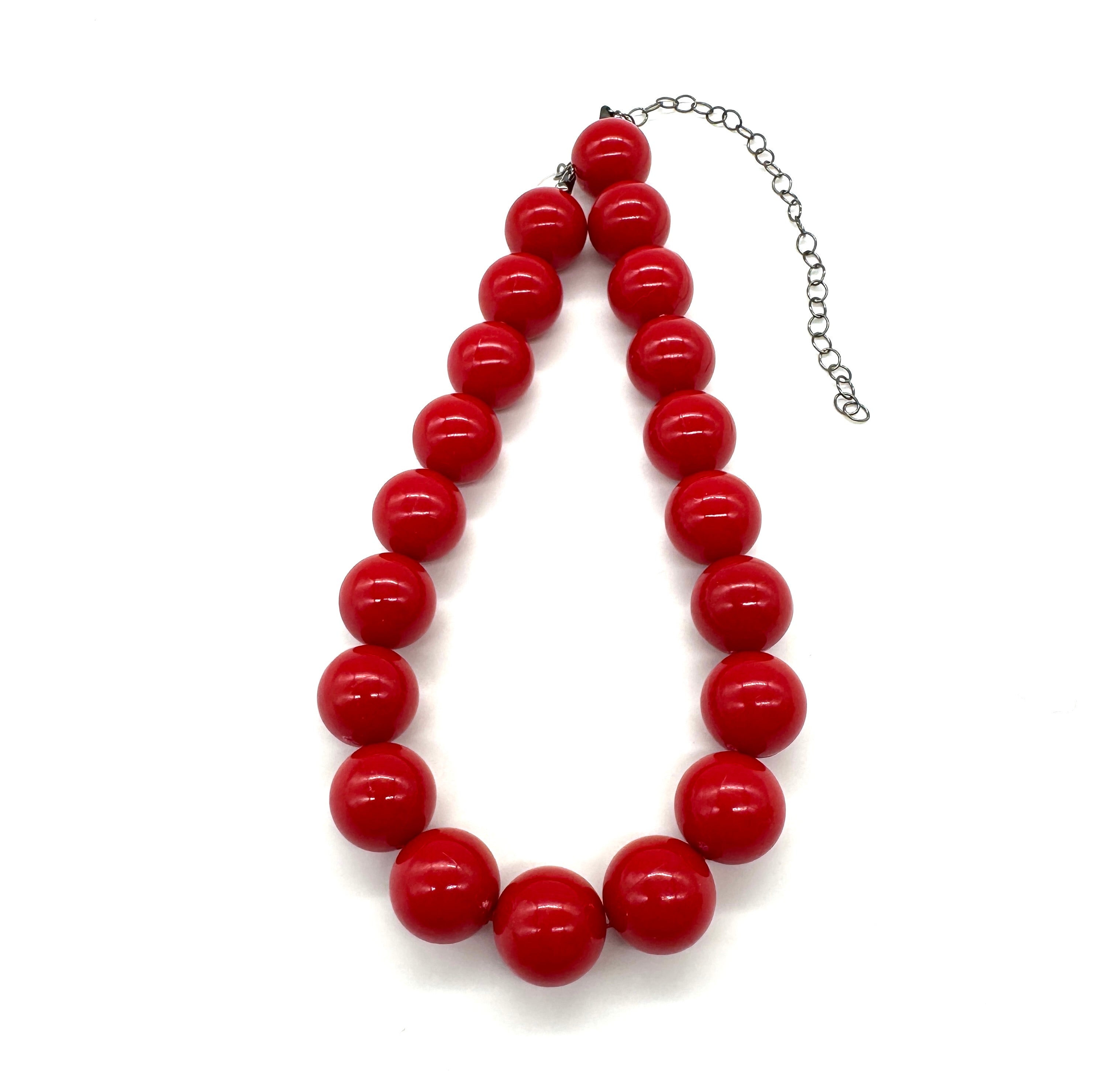 Chunky Cherry Red Marco Necklace