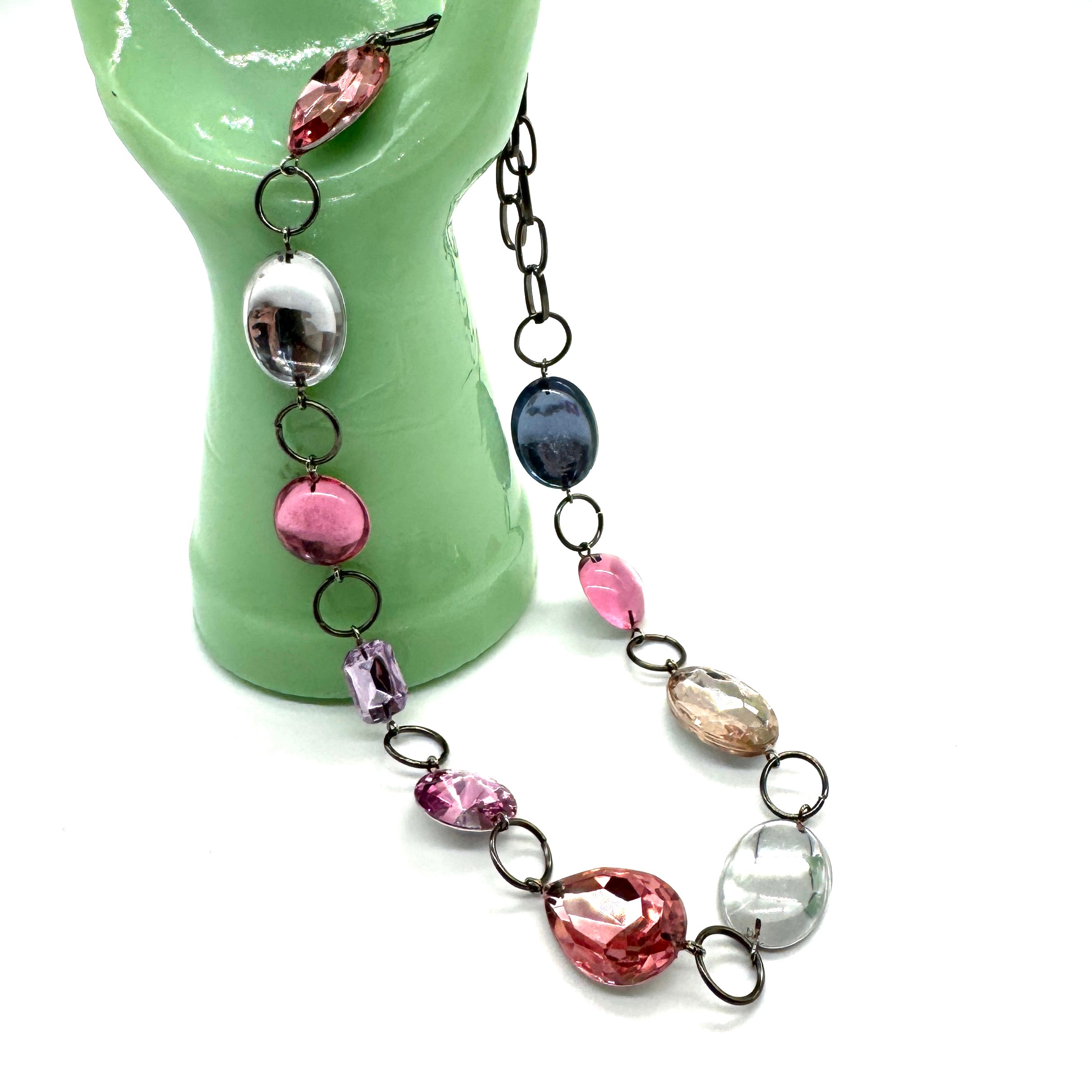 Pink &amp; Ice Story Shine-On Shortie Necklace