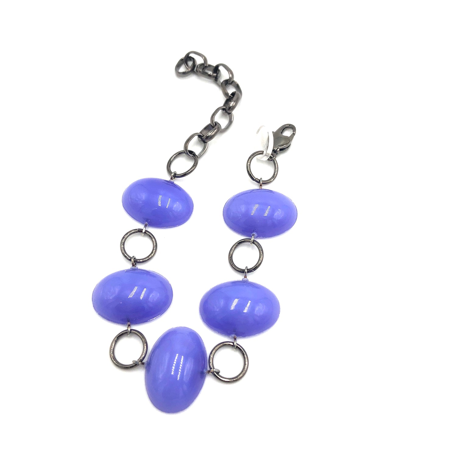 Lavender Jelly Bean Stations Bracelet