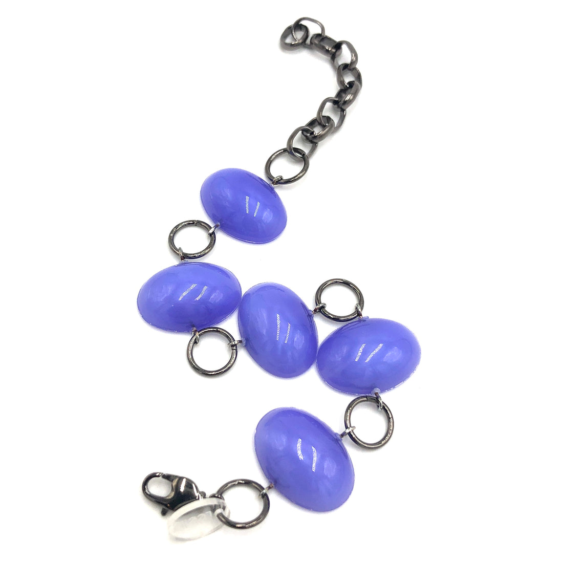 Lavender Jelly Bean Stations Bracelet