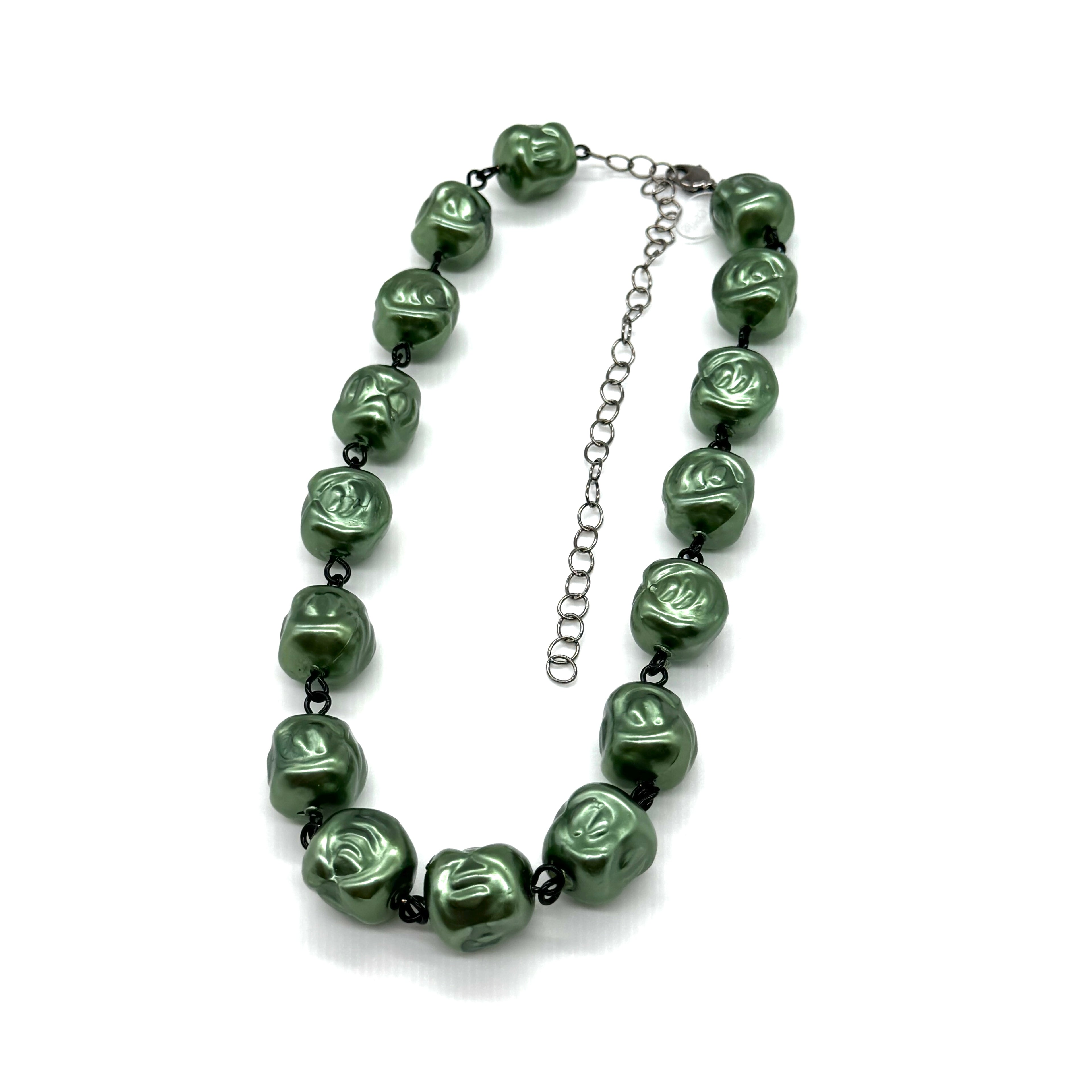 Hollow Evergreen Nugget Amelia Necklace