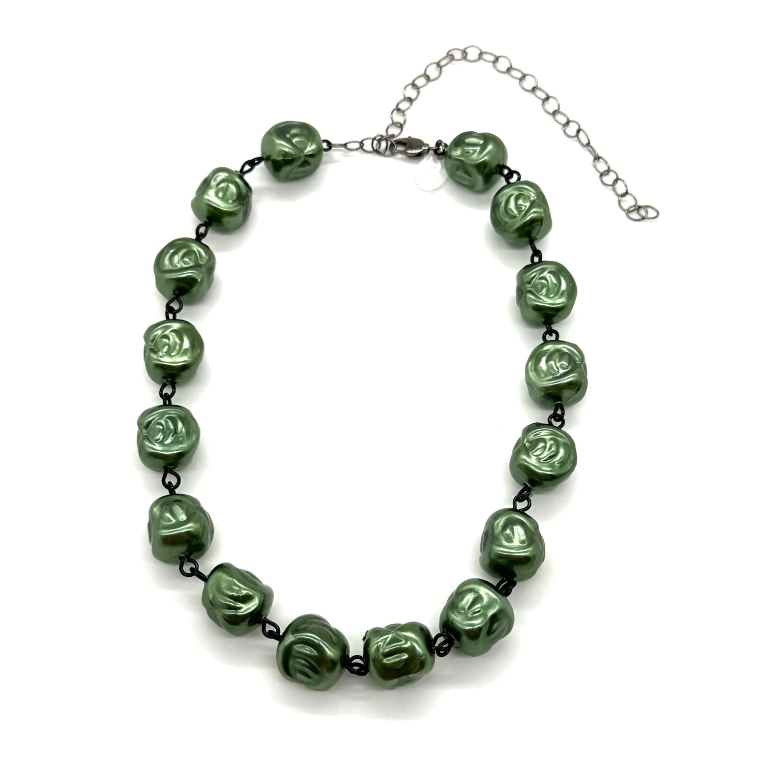 Hollow Evergreen Nugget Amelia Necklace