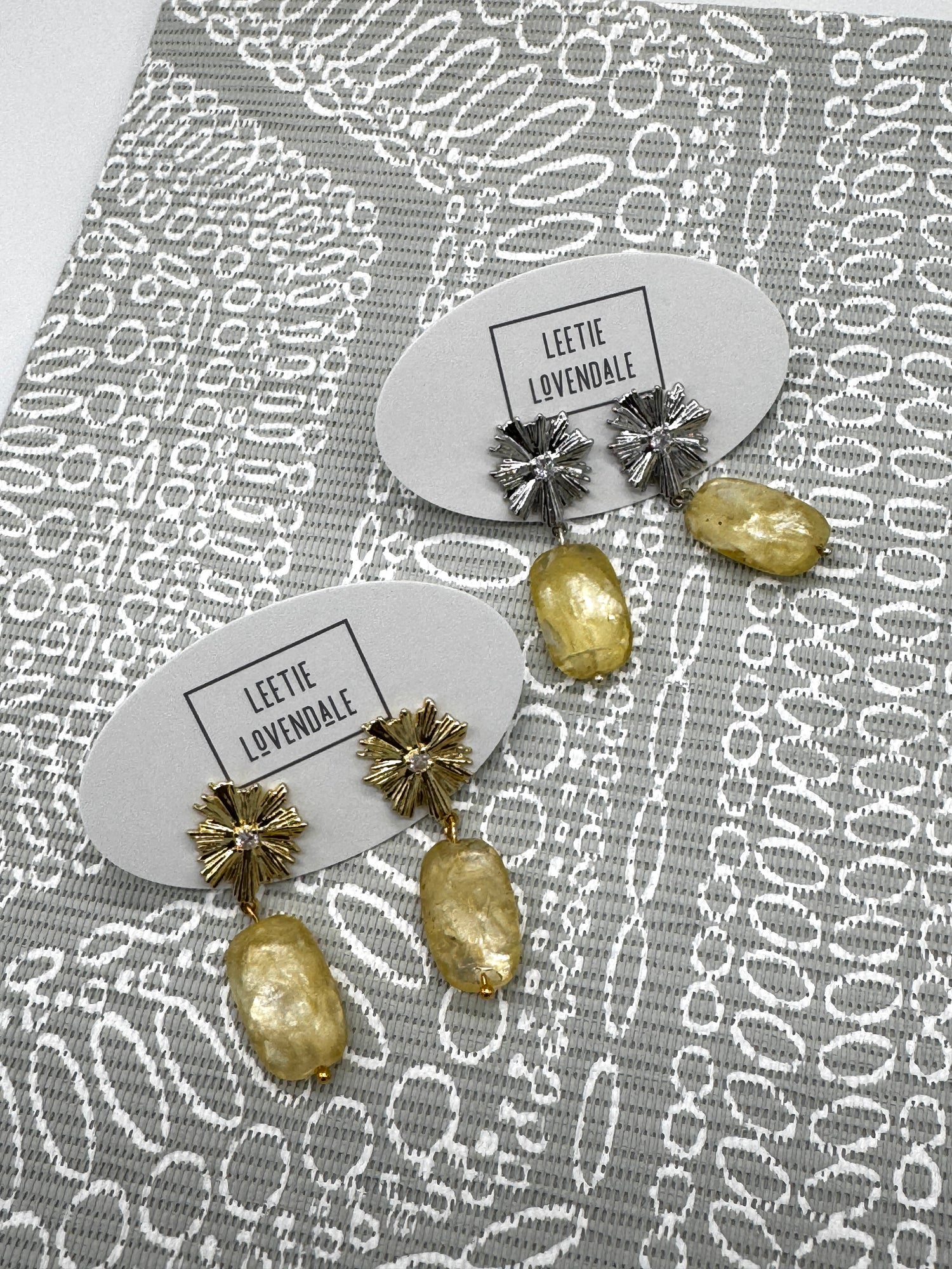 Sunburst Shell Drop Earrings