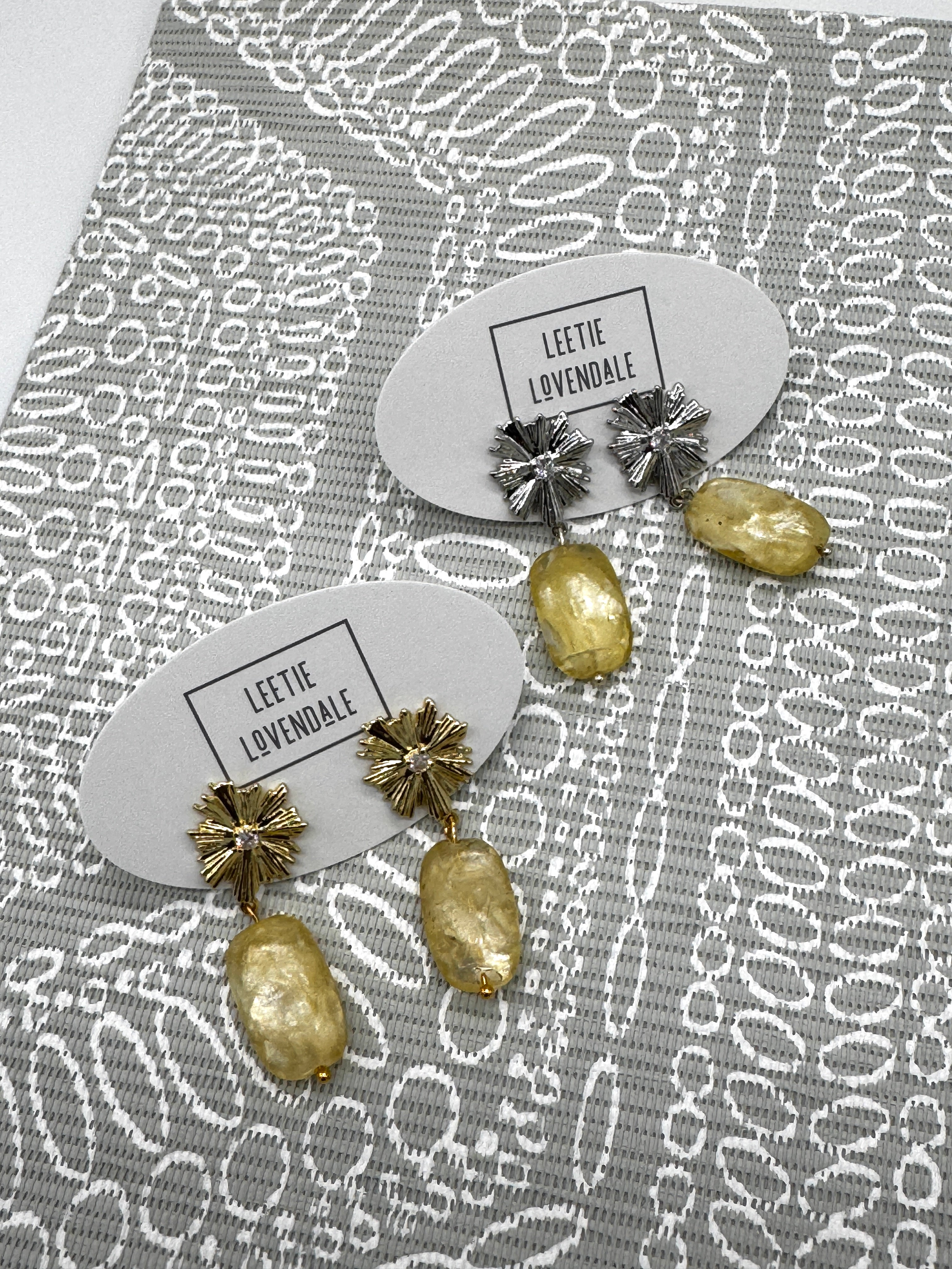 Sunburst Shell Drop Earrings