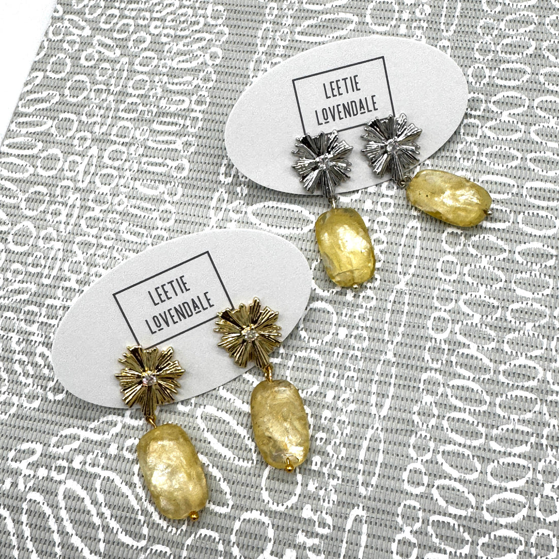 Sunburst Shell Drop Earrings