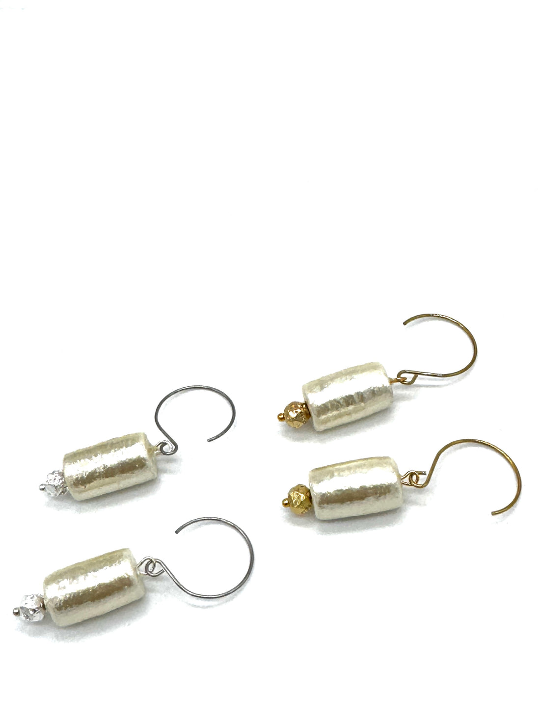 Lumière Cotton Pearl Drop Earrings