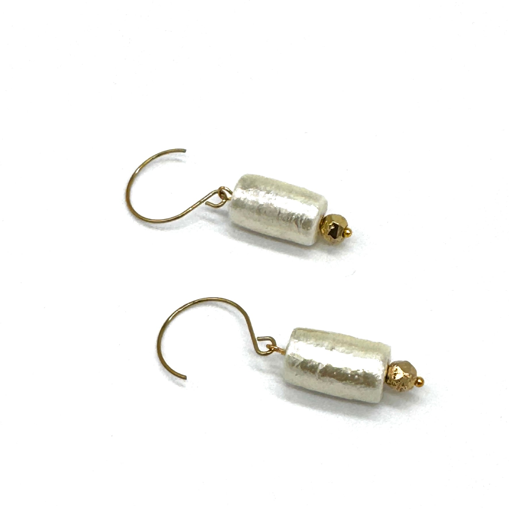 Lumière Cotton Pearl Drop Earrings