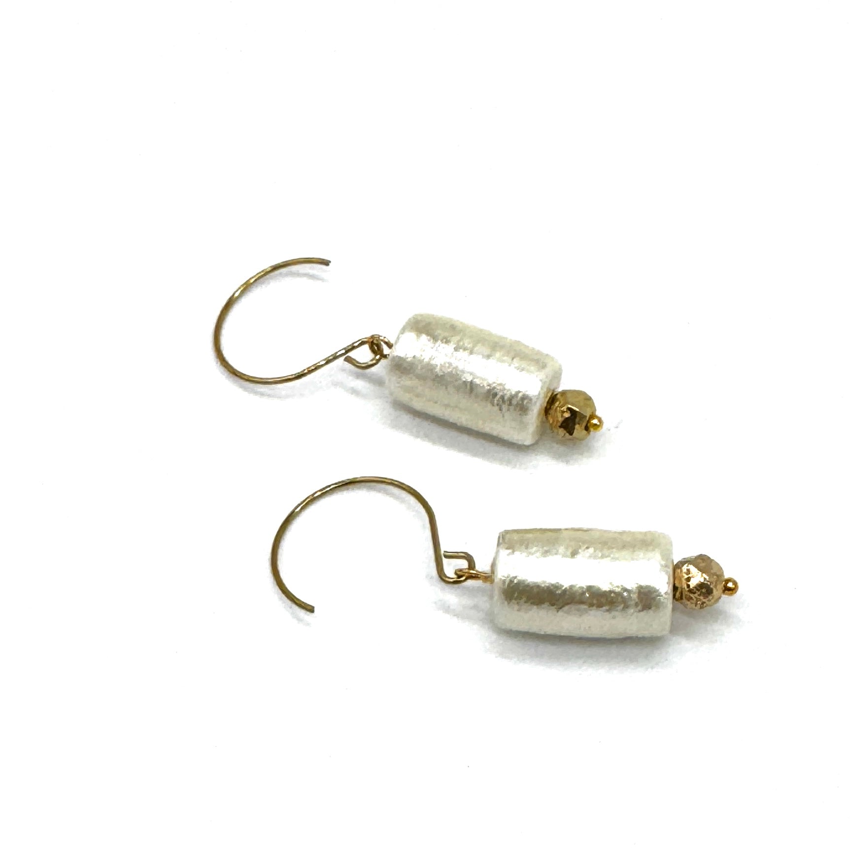Lumière Cotton Pearl Drop Earrings