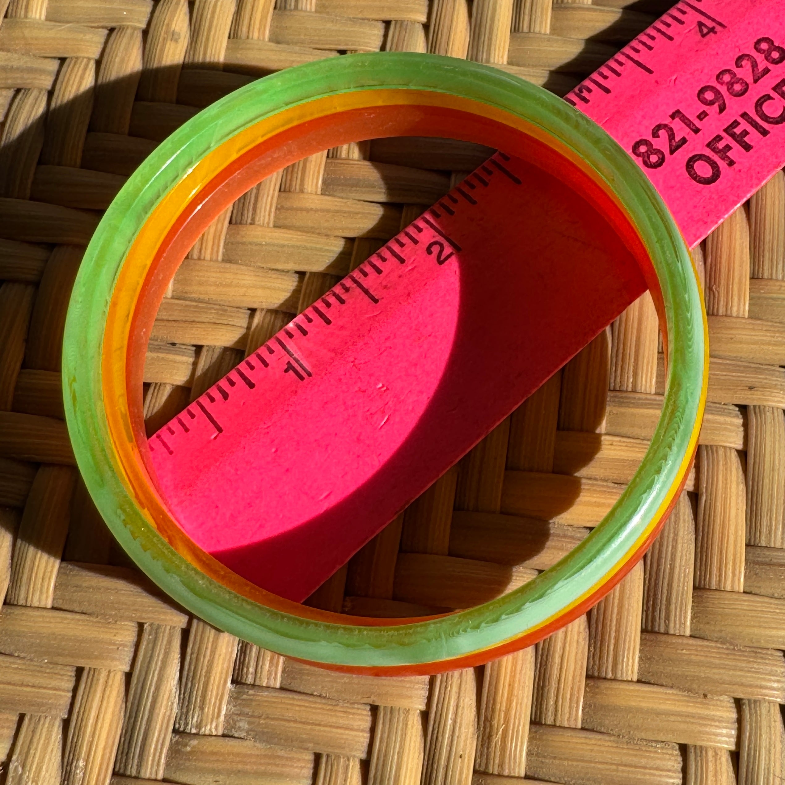 Citrus Moonglow Stack - Vintage Bangle Bracelets (set of 3)