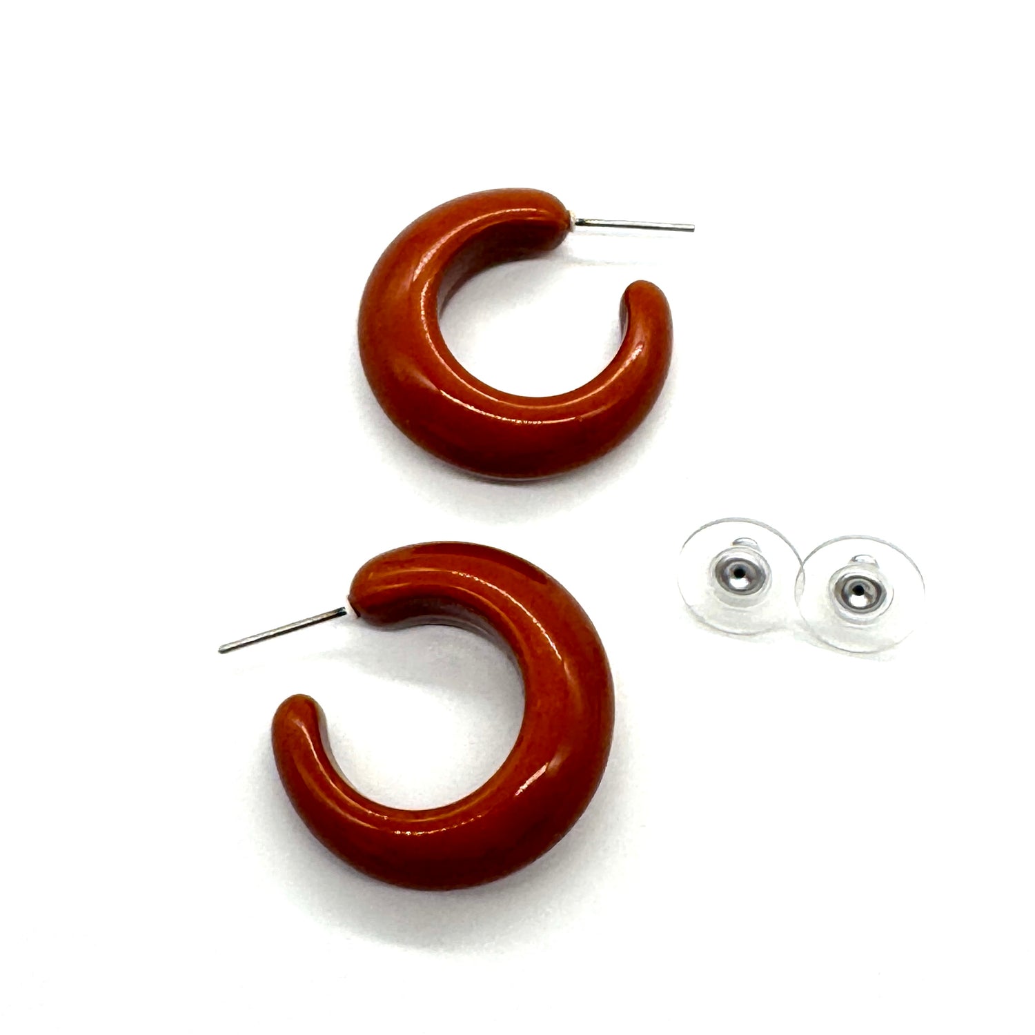 Burnt Rust Little Lucy Hoop Earrings