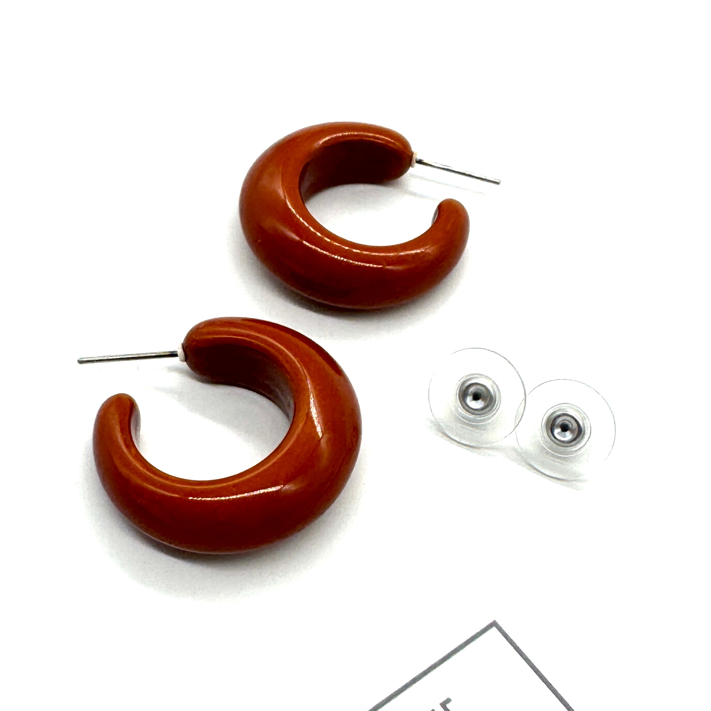 Burnt Rust Little Lucy Hoop Earrings