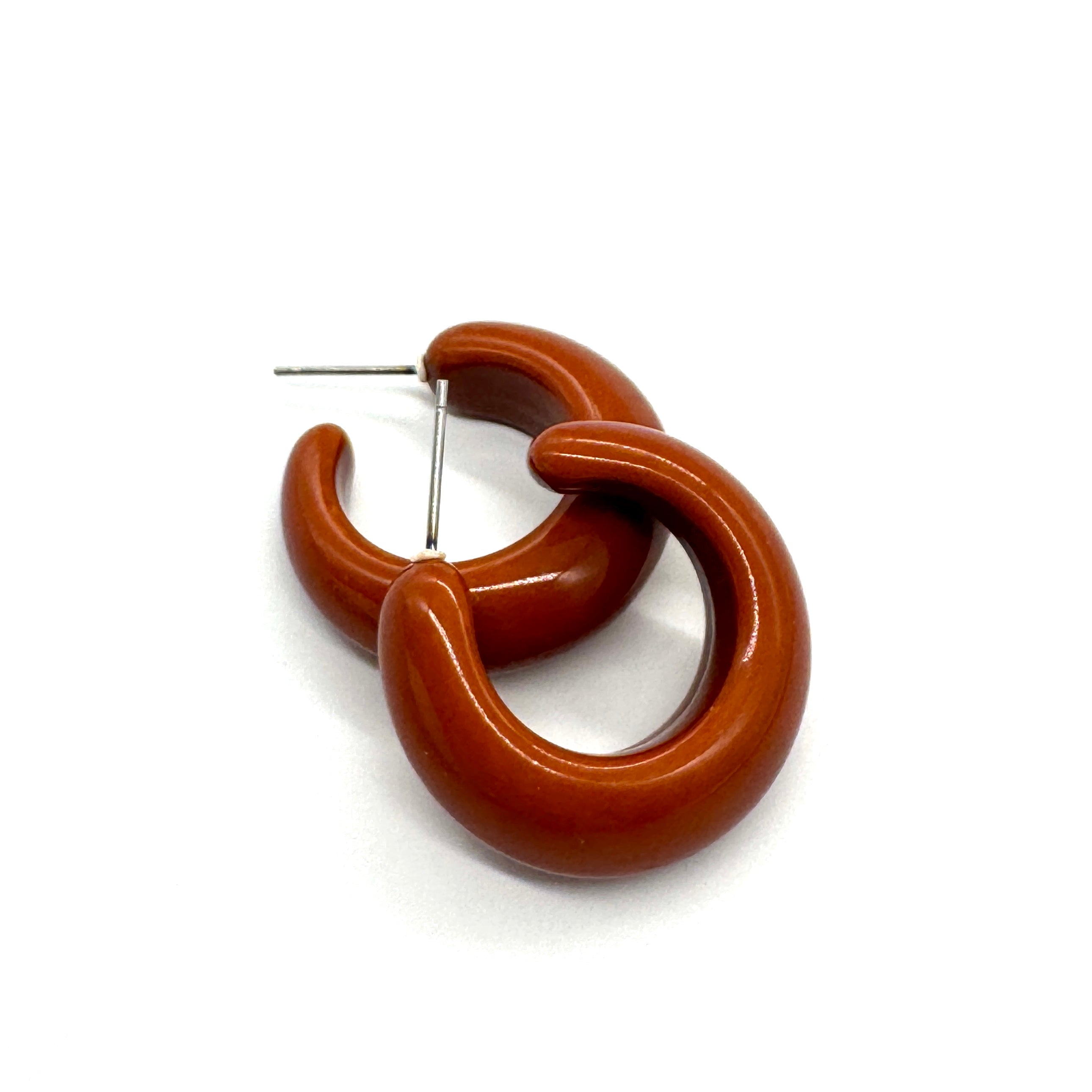 Burnt Rust Little Lucy Hoop Earrings