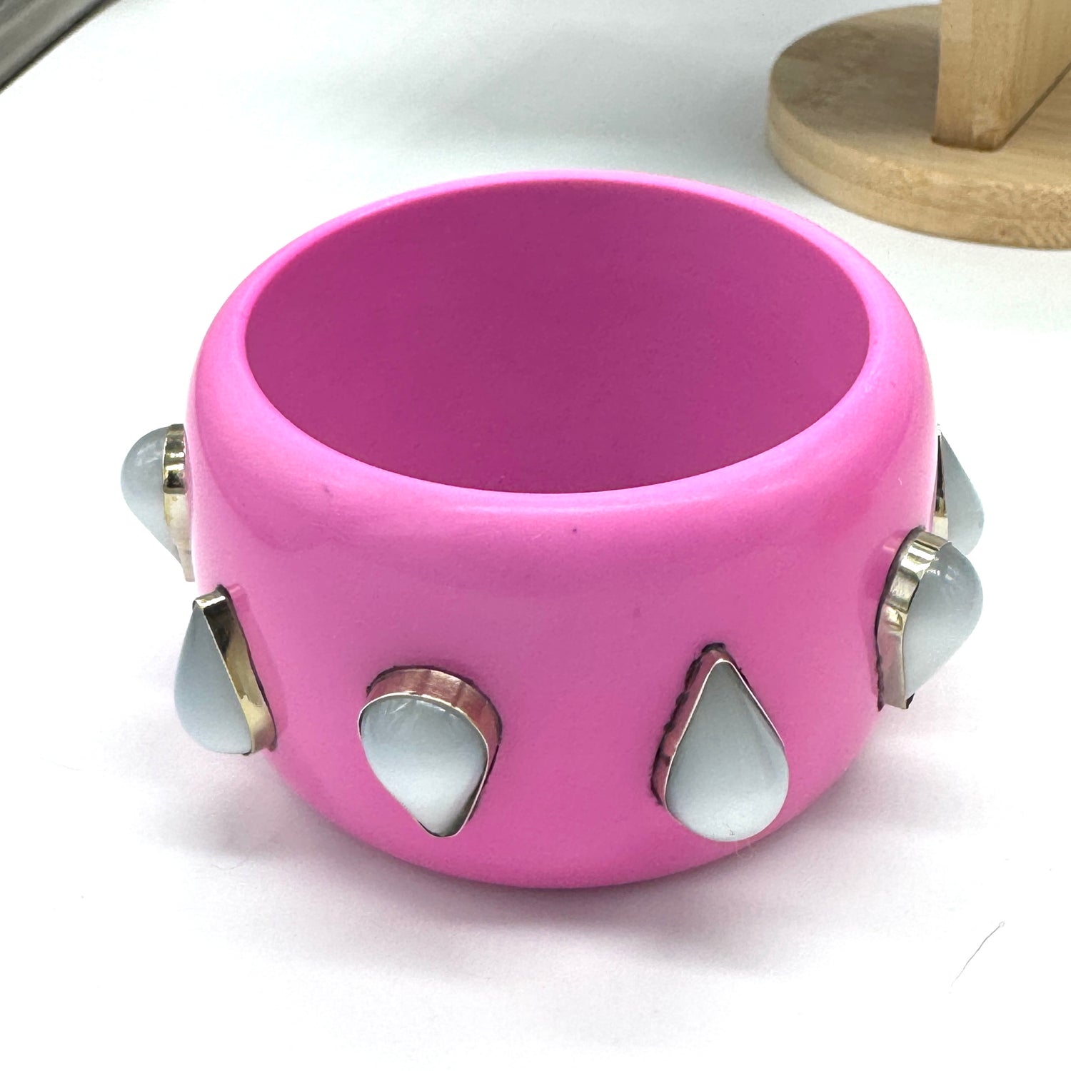 PRE-ORDER Pink &amp; Ice Moonglow Bangle Bracelet (Ships in 4-5 weeks)
