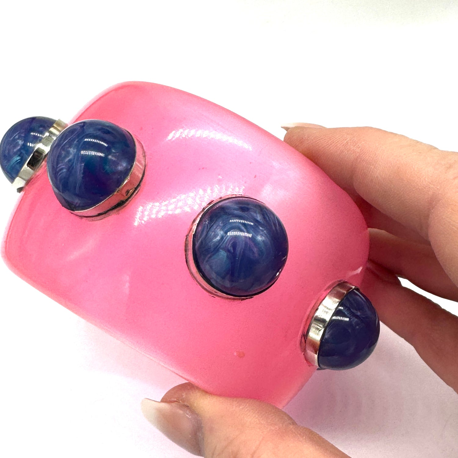 Neon Pink &amp; Blue Aura Bangle Bracelet