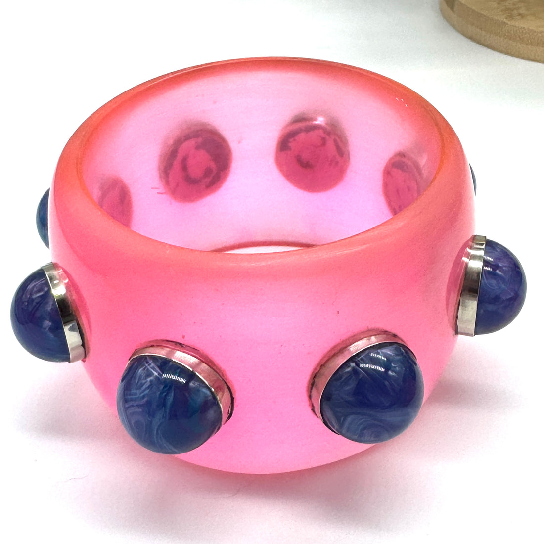PRE-ORDER Neon Pink &amp; Blue Aura Bangle Bracelet (Ships in 4-5 weeks)
