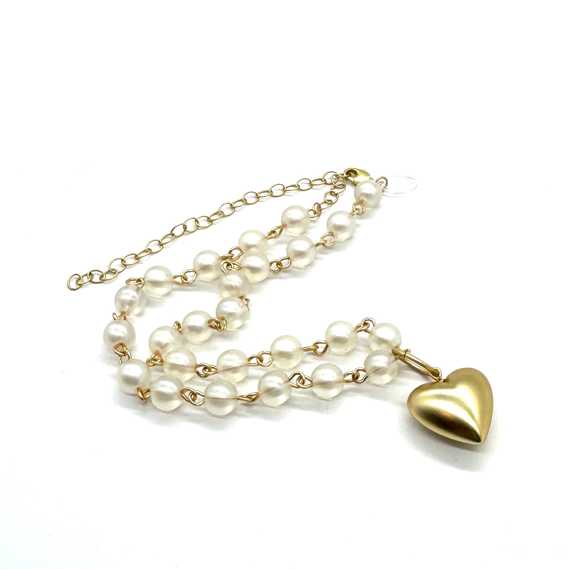 Misted Pearl Love You Amelia Necklace