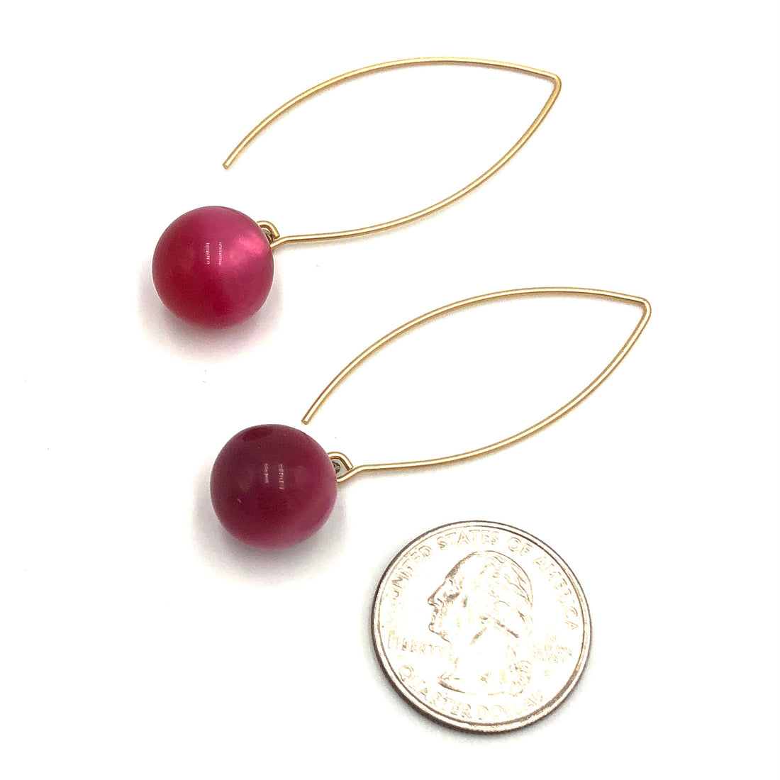 Cranberry Moonglow Statement Earrings