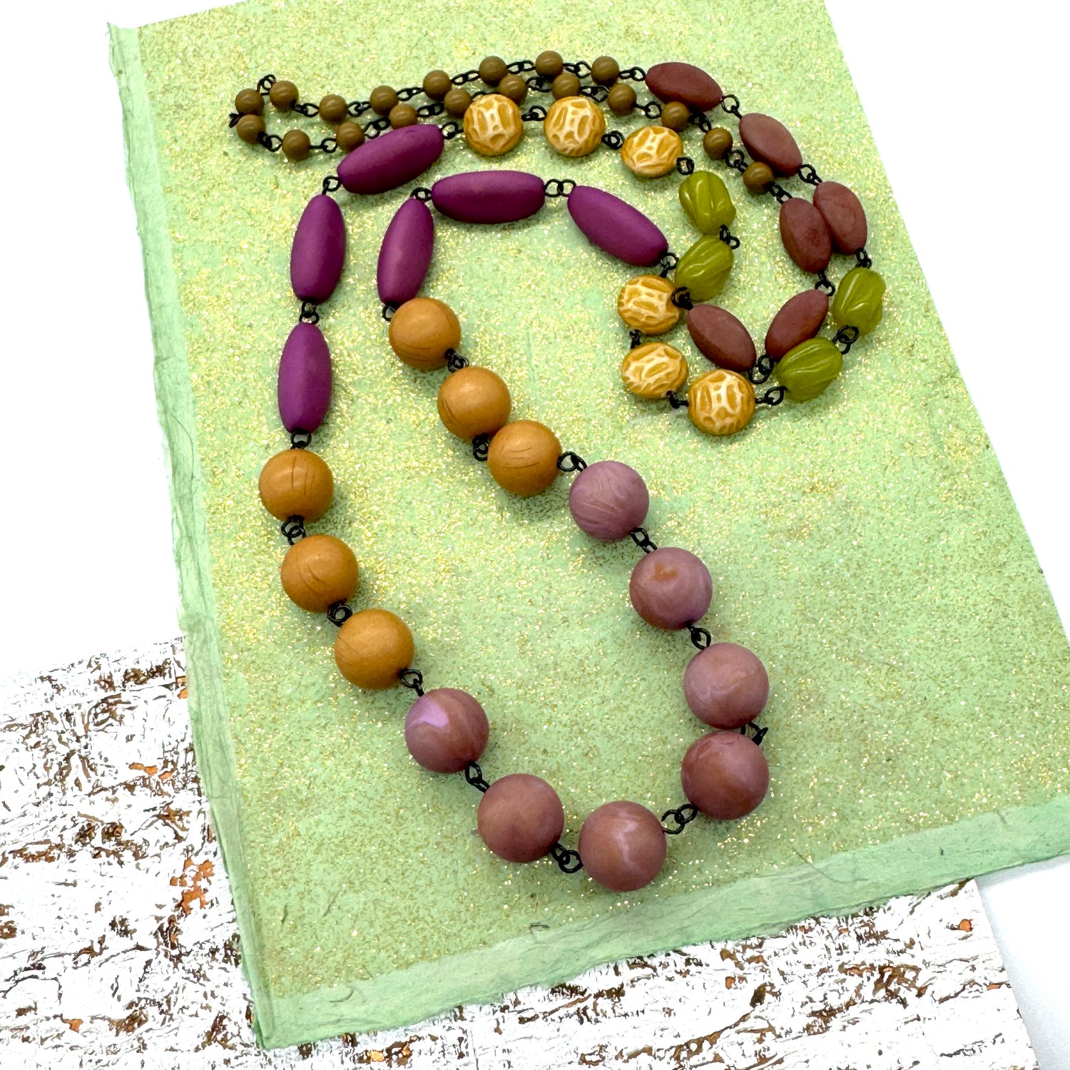 Canyon Bloom Rosary-chained Rope Necklace*