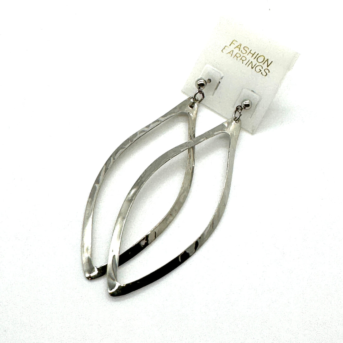 Silver Hollow Leaf Earrings - Kooky Deadstock Earrings *Final Sale