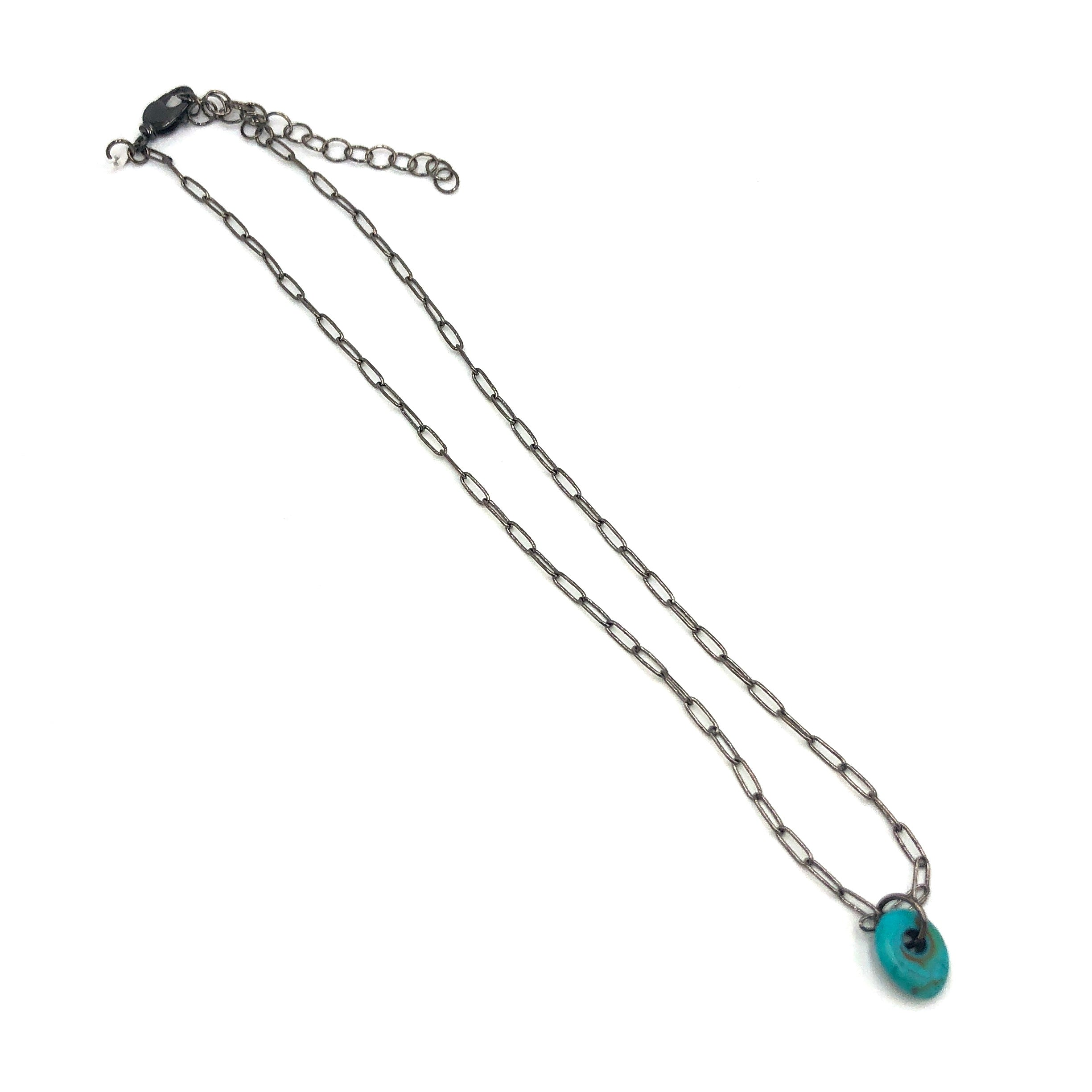 Turquoise Lucite Nugget Chain Necklace - Unboxing - 
