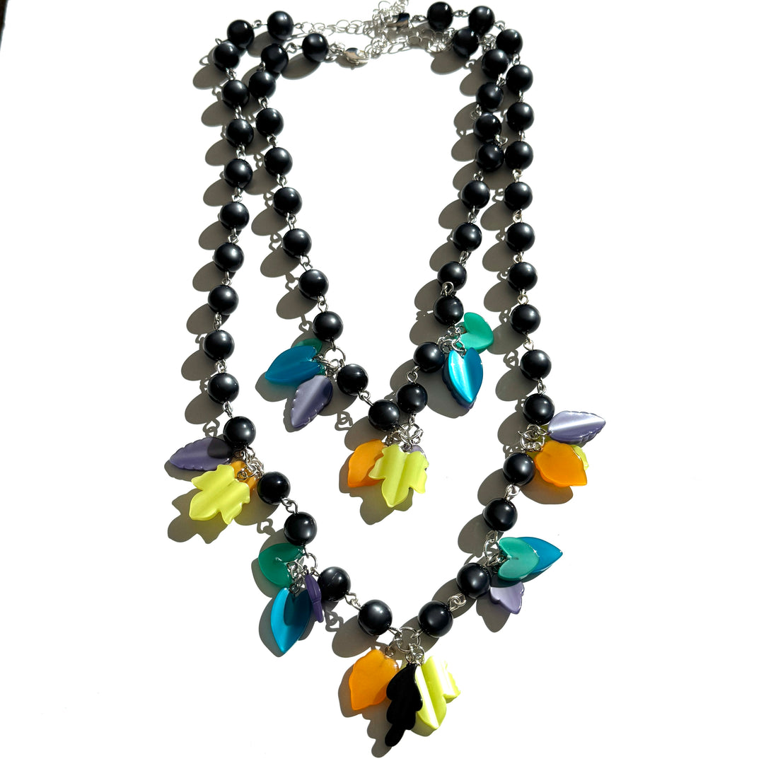 Enchanted Moonglow Leaves Necklace