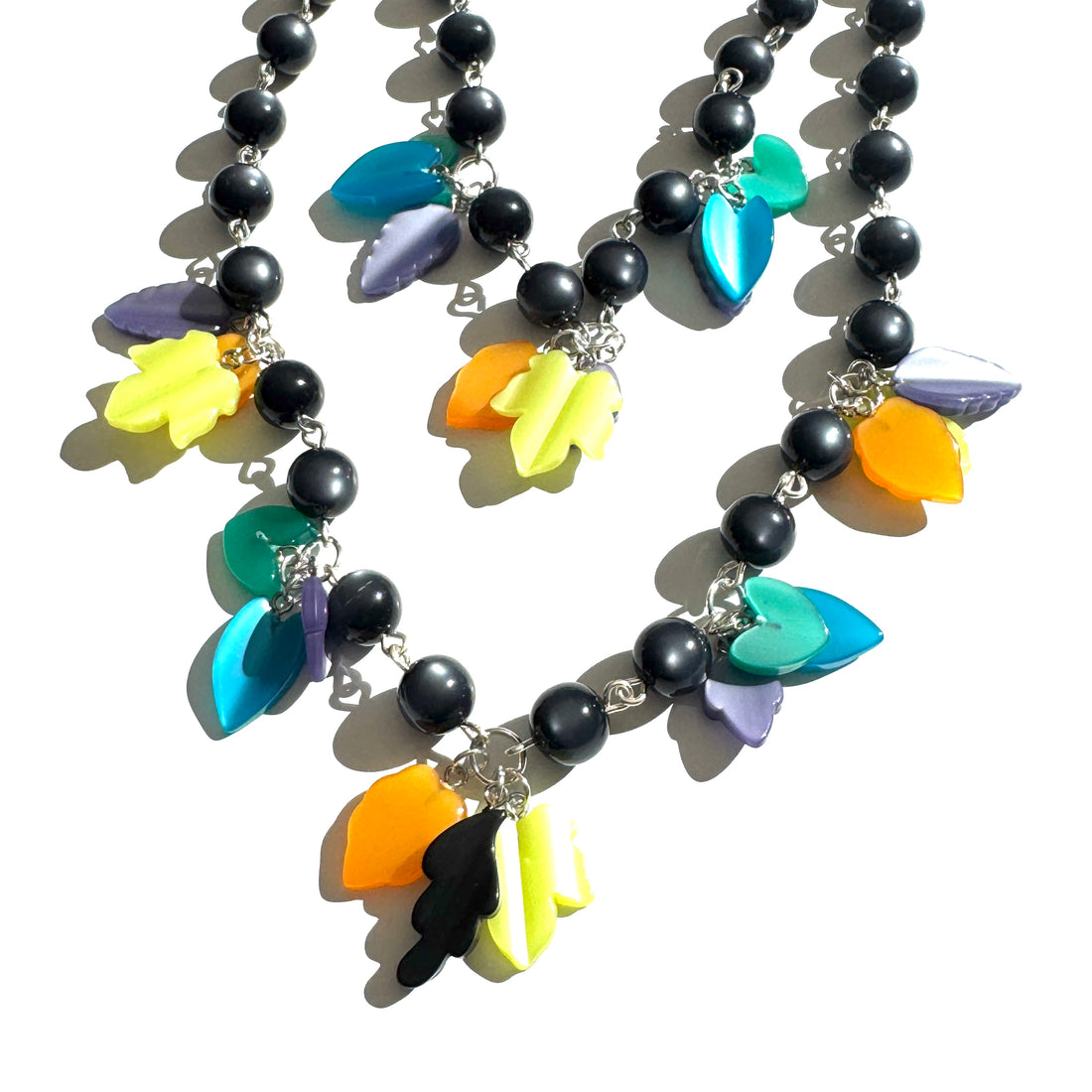 Enchanted Moonglow Leaves Necklace