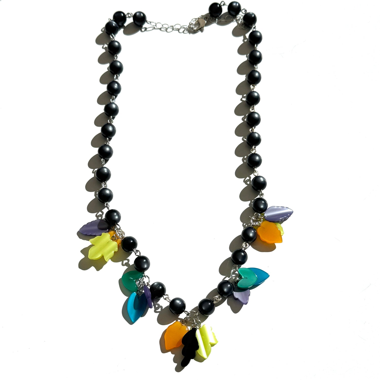 Enchanted Moonglow Leaves Necklace