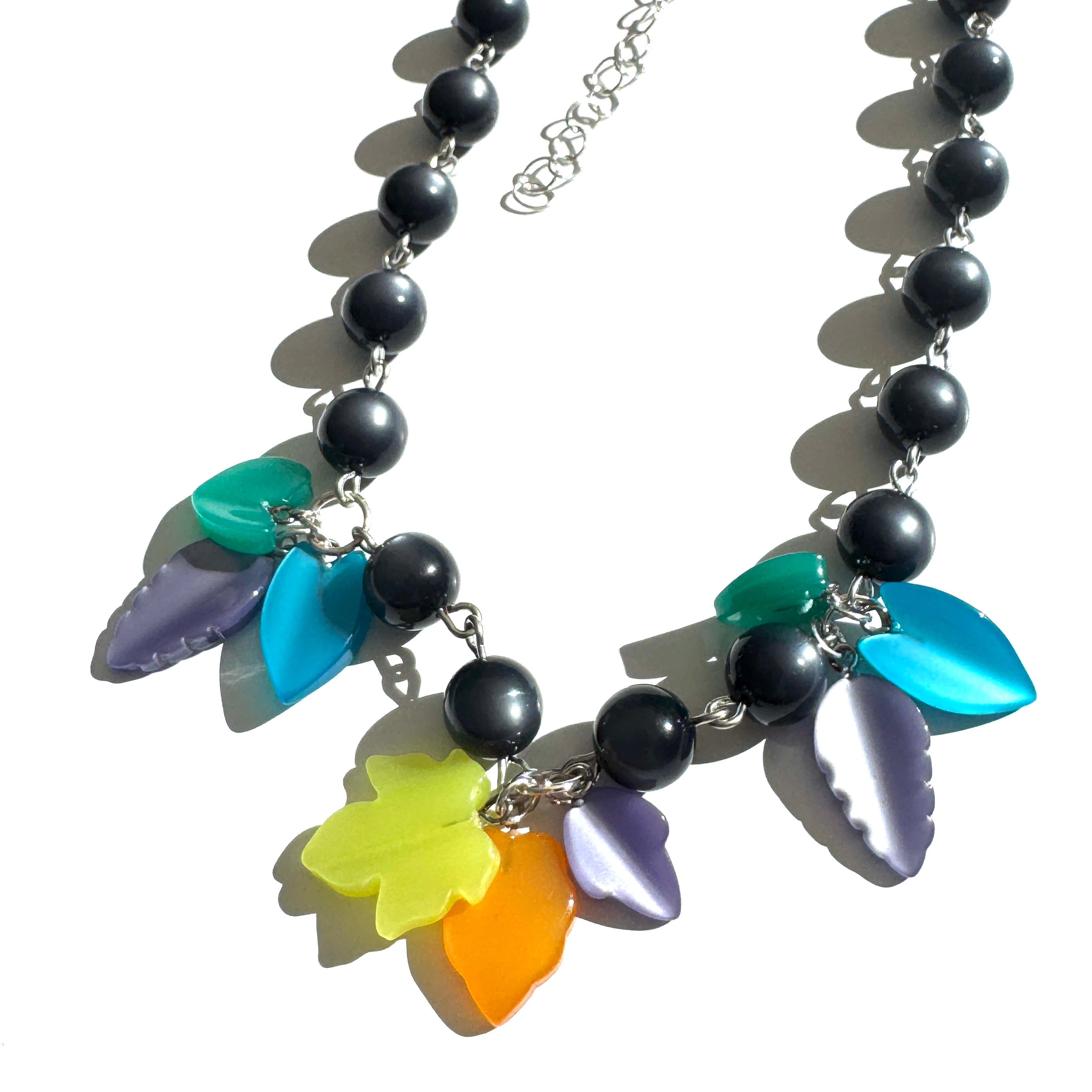 Enchanted Moonglow Leaves Necklace