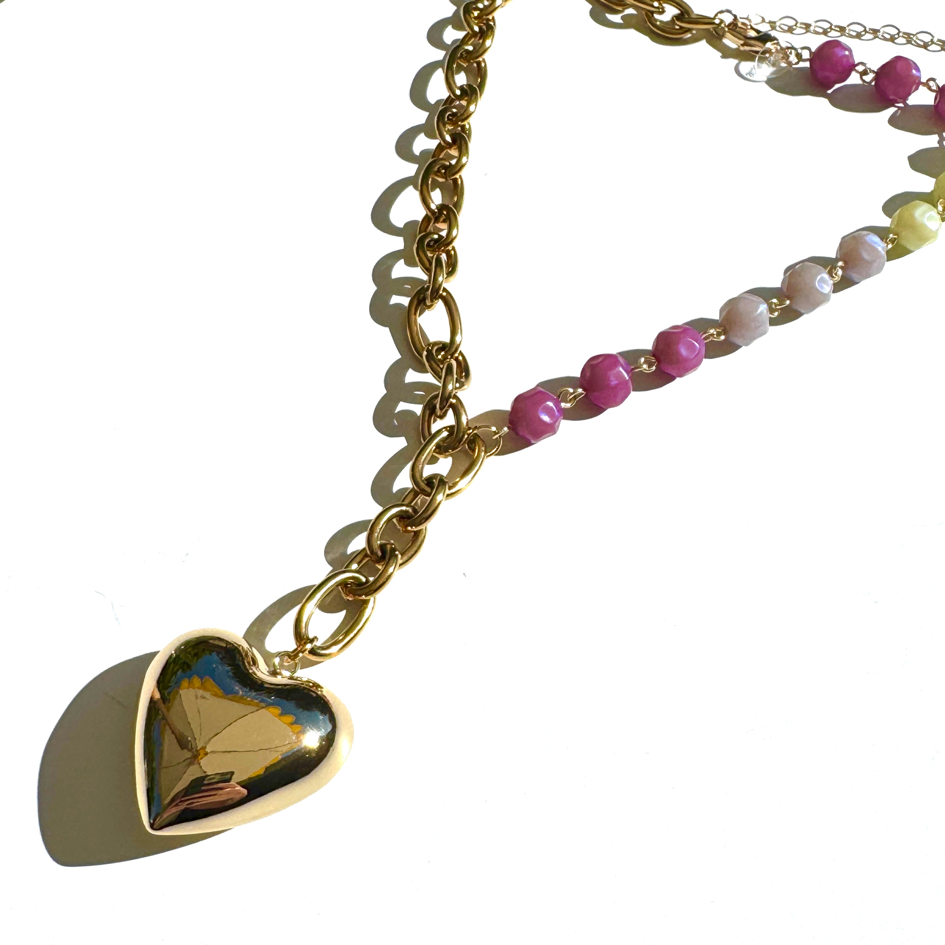 Half a Heart Y Necklace