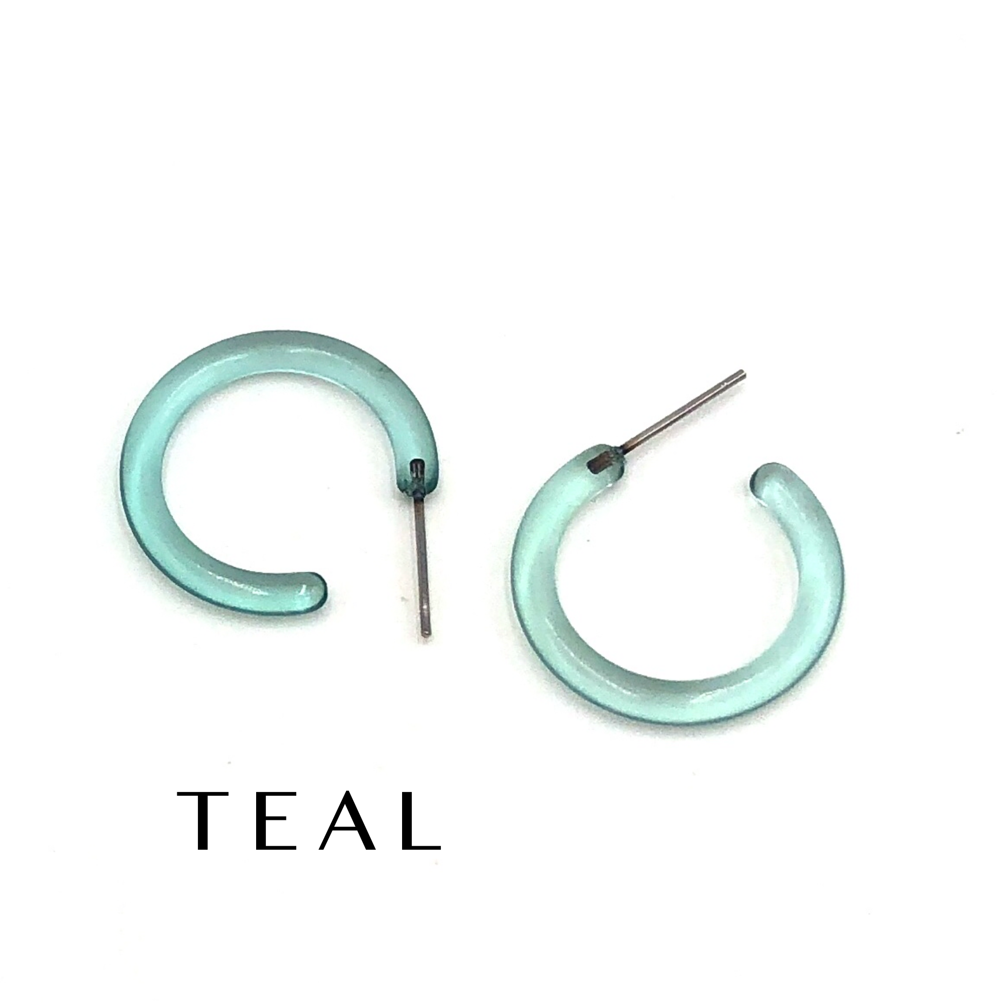 Jelly Tube Hoop Earrings - 1&quot; Small