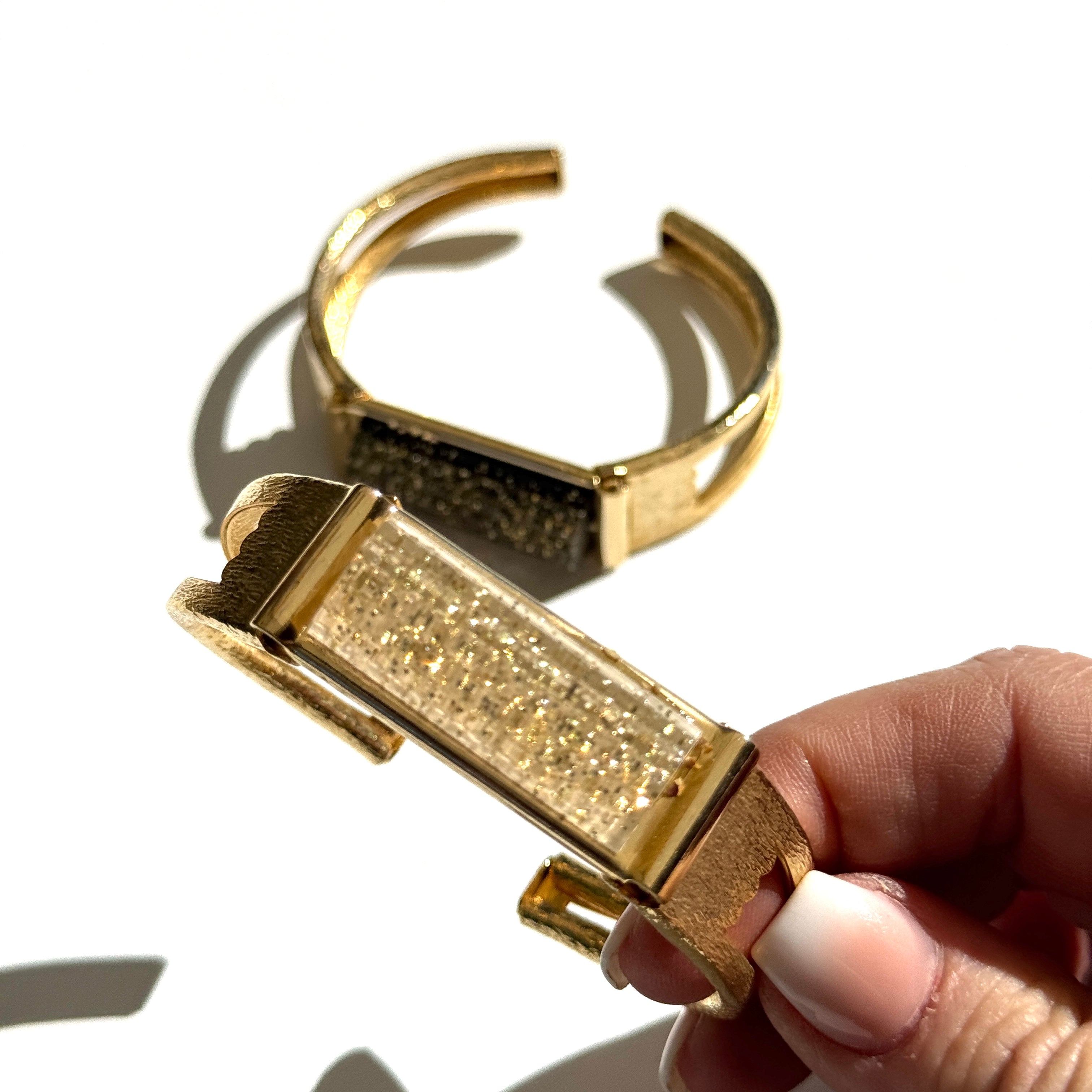 Glitterati Hinged Cuff Bracelet - AS IS