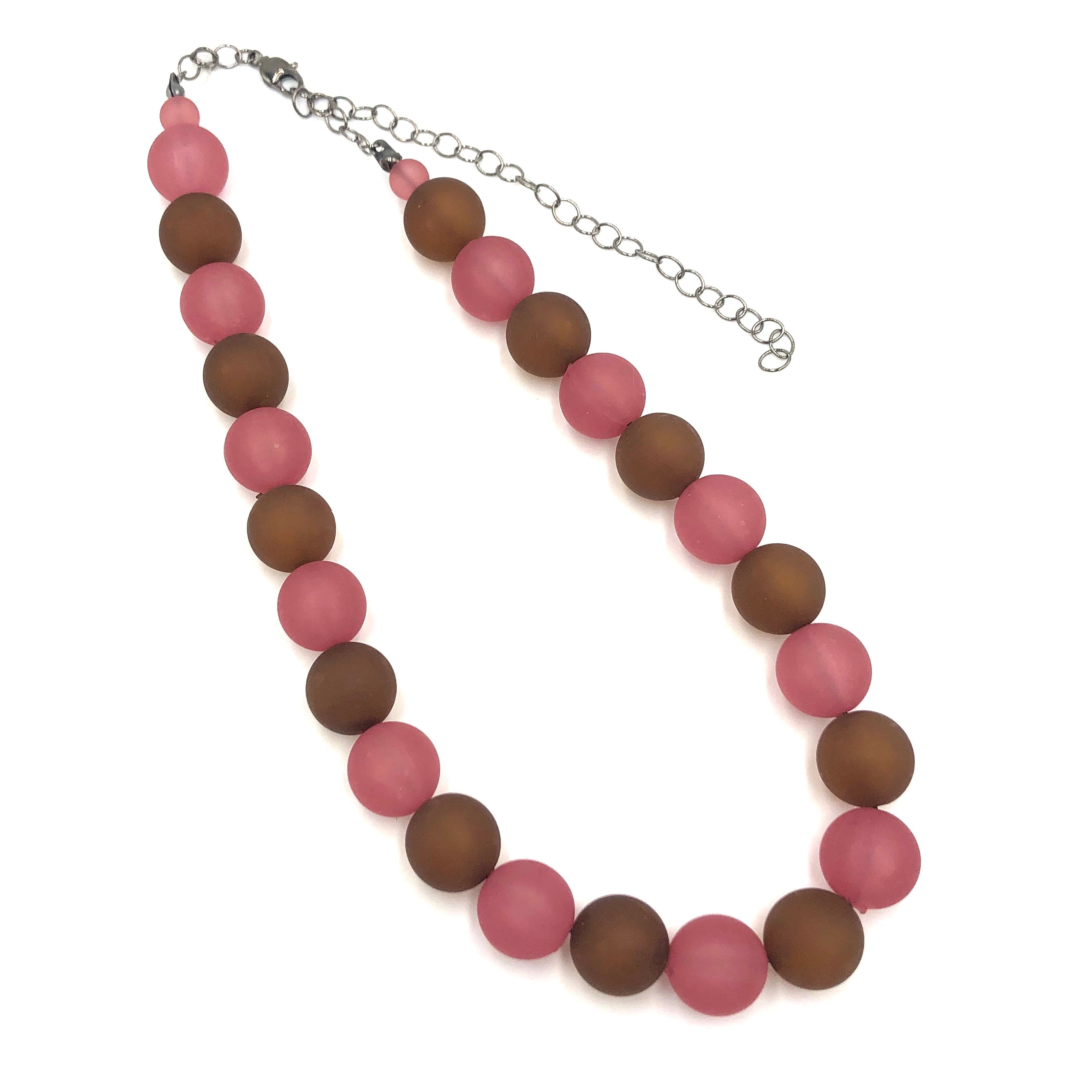 Mahogany &amp; Cranberry Marco Necklace