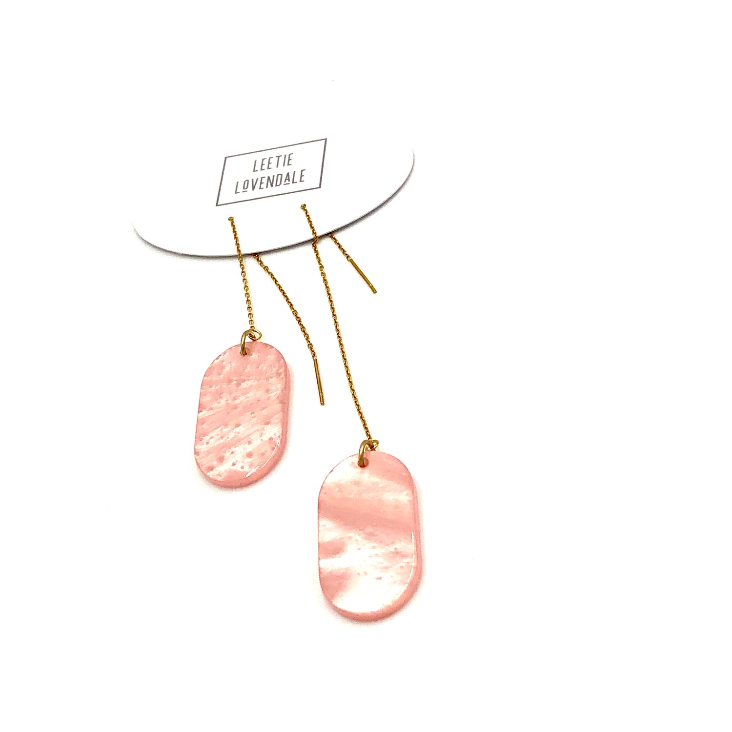 resin pink earrings