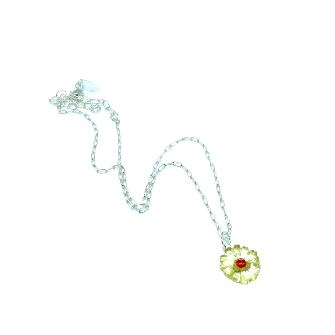 Yellow and red flower necklace