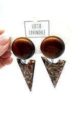 metallic drop earrings