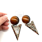 shiny drop earrings