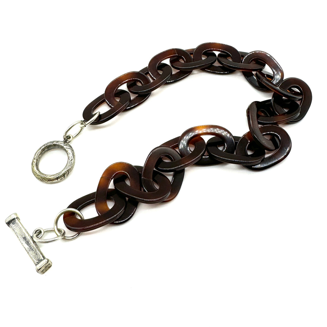 OOAK - Vintage Tortoise Chunky Chain Necklace *Final Sale*