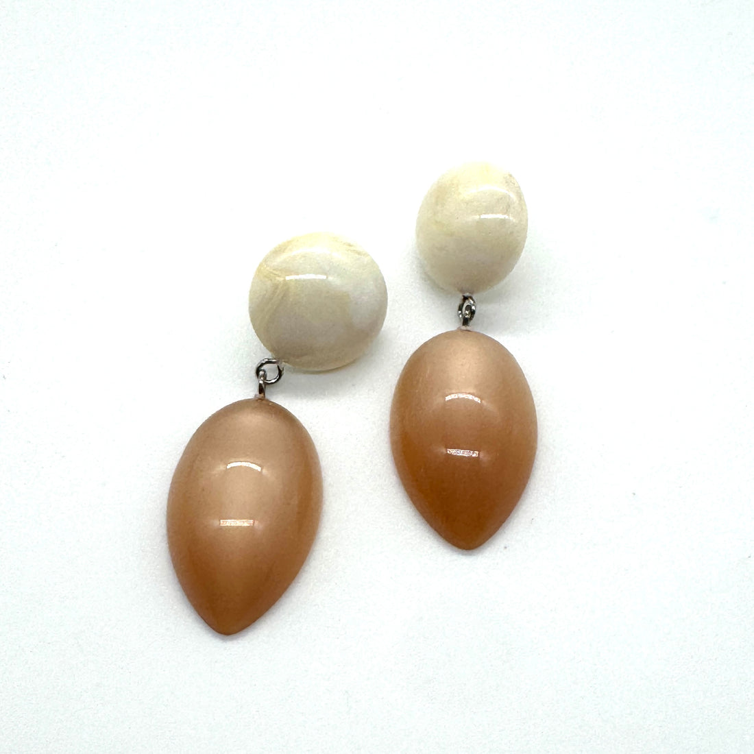 Champagne &amp; Cream Drop Earrings