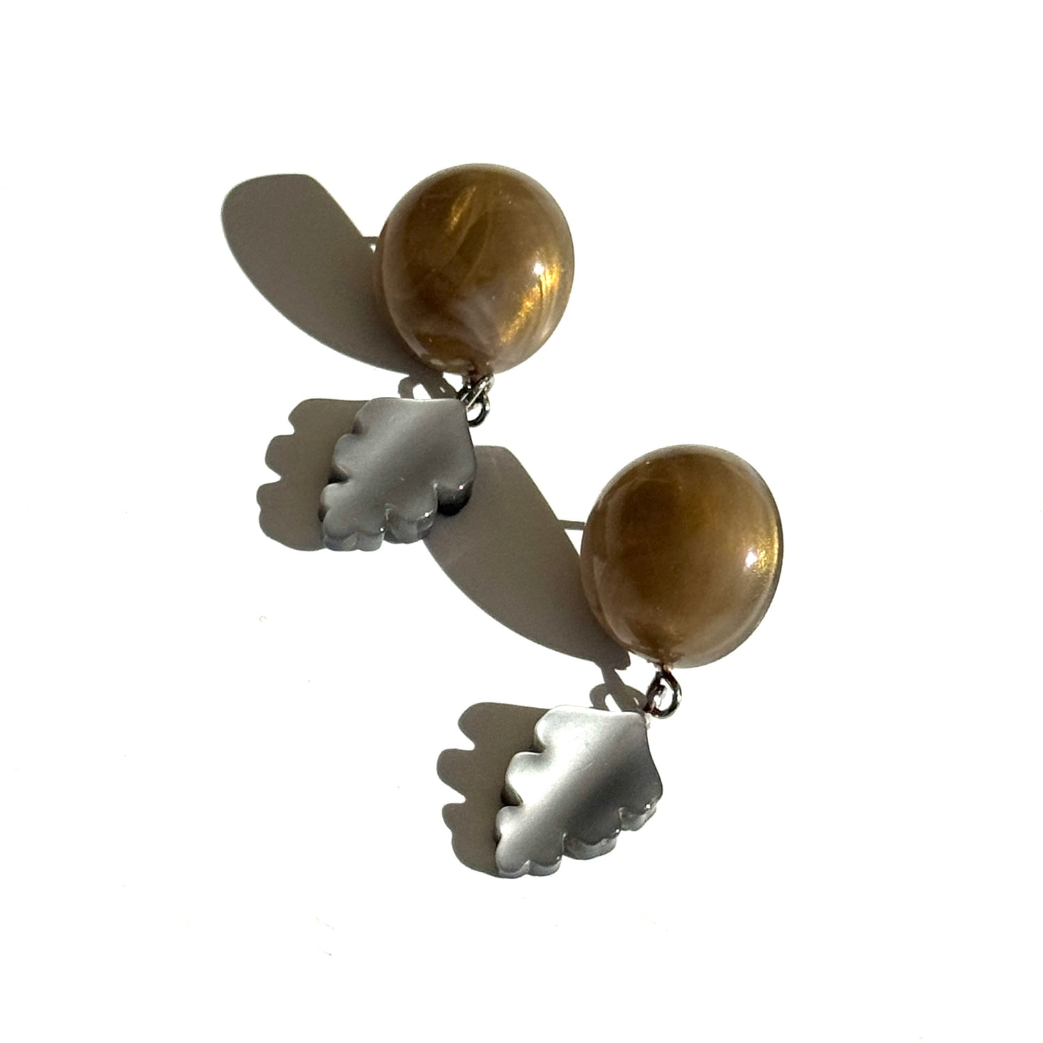 Silver Leaf Glow Earrings