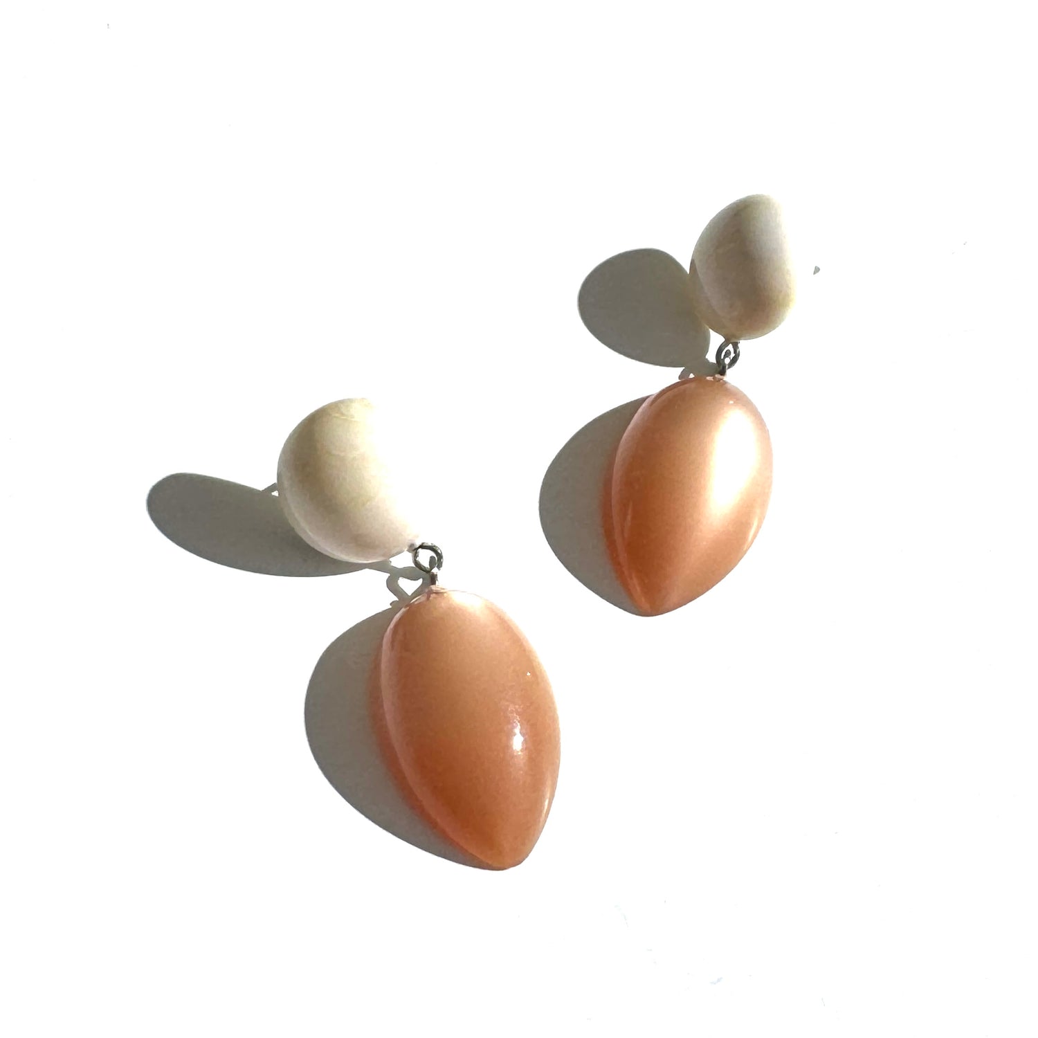 Champagne &amp; Cream Drop Earrings