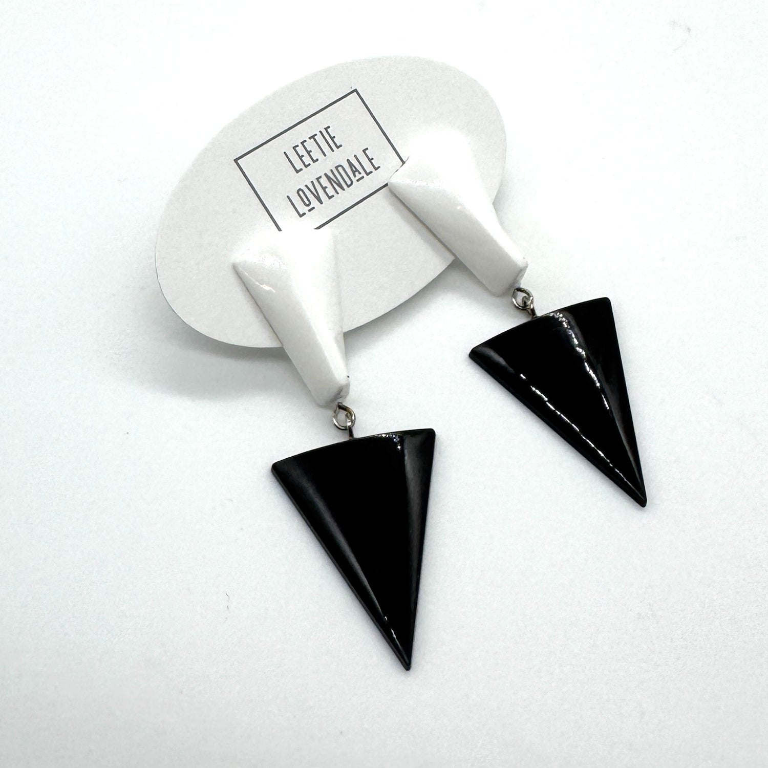 Black and white earrings