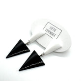 black & white drop earrings